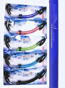 1pc Letter Graphic PVC Diving Breathing Tube - Mint Blue - View 2