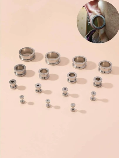 1入組不銹鋼插頭，適合日常裝飾，打造時尚外觀