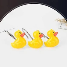 12 piezas Gancho para cortina de ducha con diseño de pato - Multicolor - Ver 7