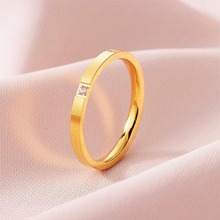 Nhẫn trang trí đá rhinestone - Vàng - Xem 2