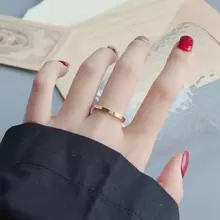 Nhẫn trang trí đá rhinestone - Vàng - Xem 3