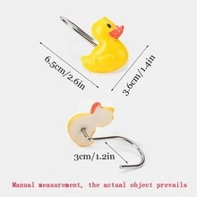 12 piezas Gancho para cortina de ducha con diseño de pato - Multicolor - Ver 4