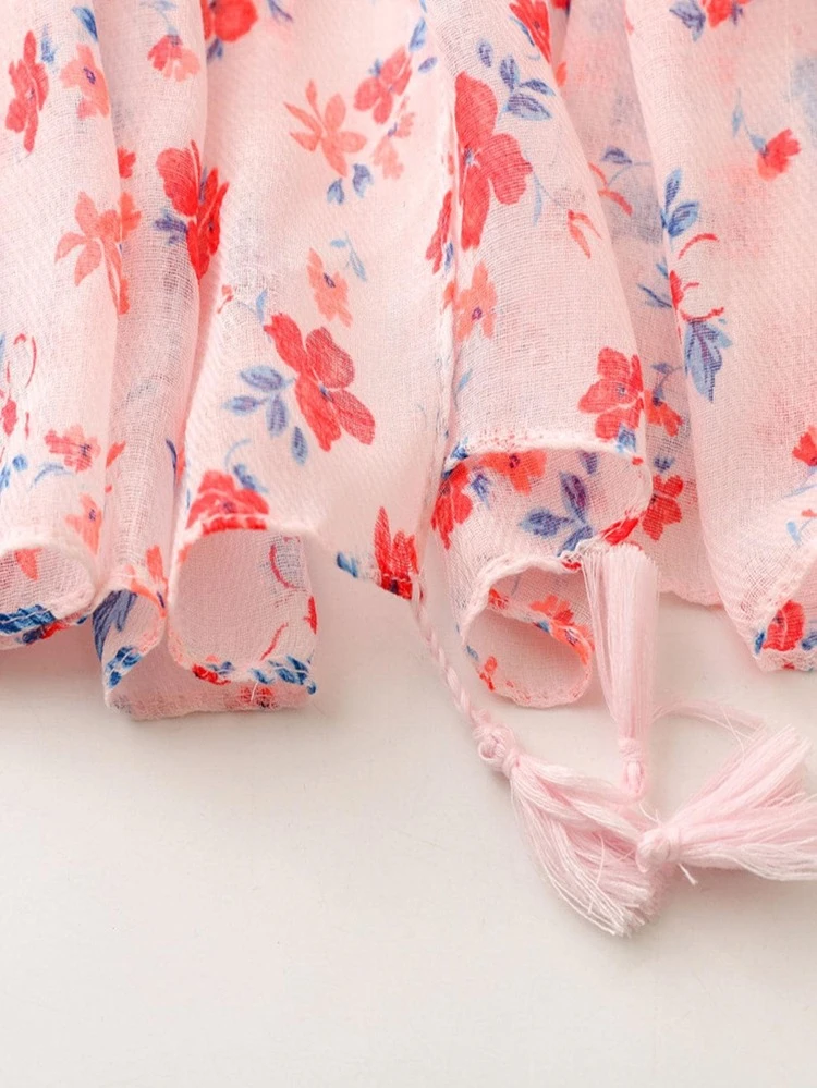 1 Pièce Foulard En Soie À Impression Simple Et Branchée - Multicolore - Voir 7