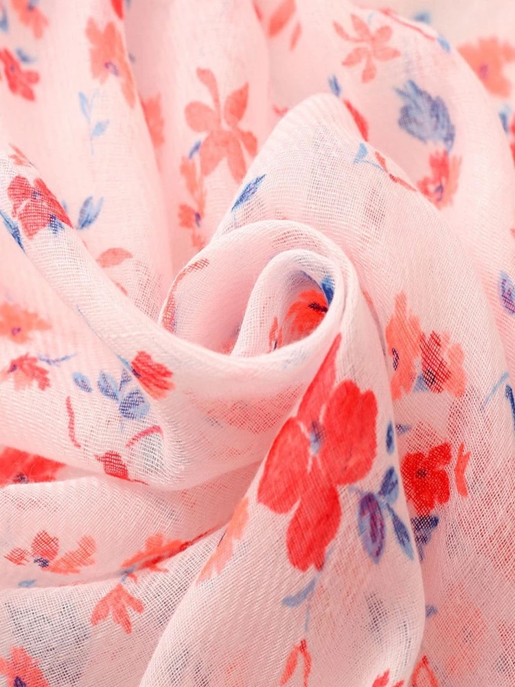 1 Pièce Foulard En Soie À Impression Simple Et Branchée - Multicolore - Voir 5