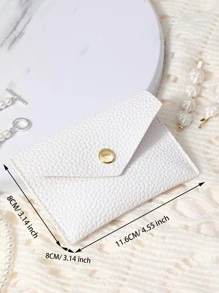 荔枝纹压花经典翻盖 PU 优雅轻便便携卡证件卡白领人士女士适用节日适用周年纪念适用生日礼物礼品配件礼品休闲卡夹卡夹钱包名片夹信用卡夹卡夹女士女士迷你钱包卡片钱包返校用品