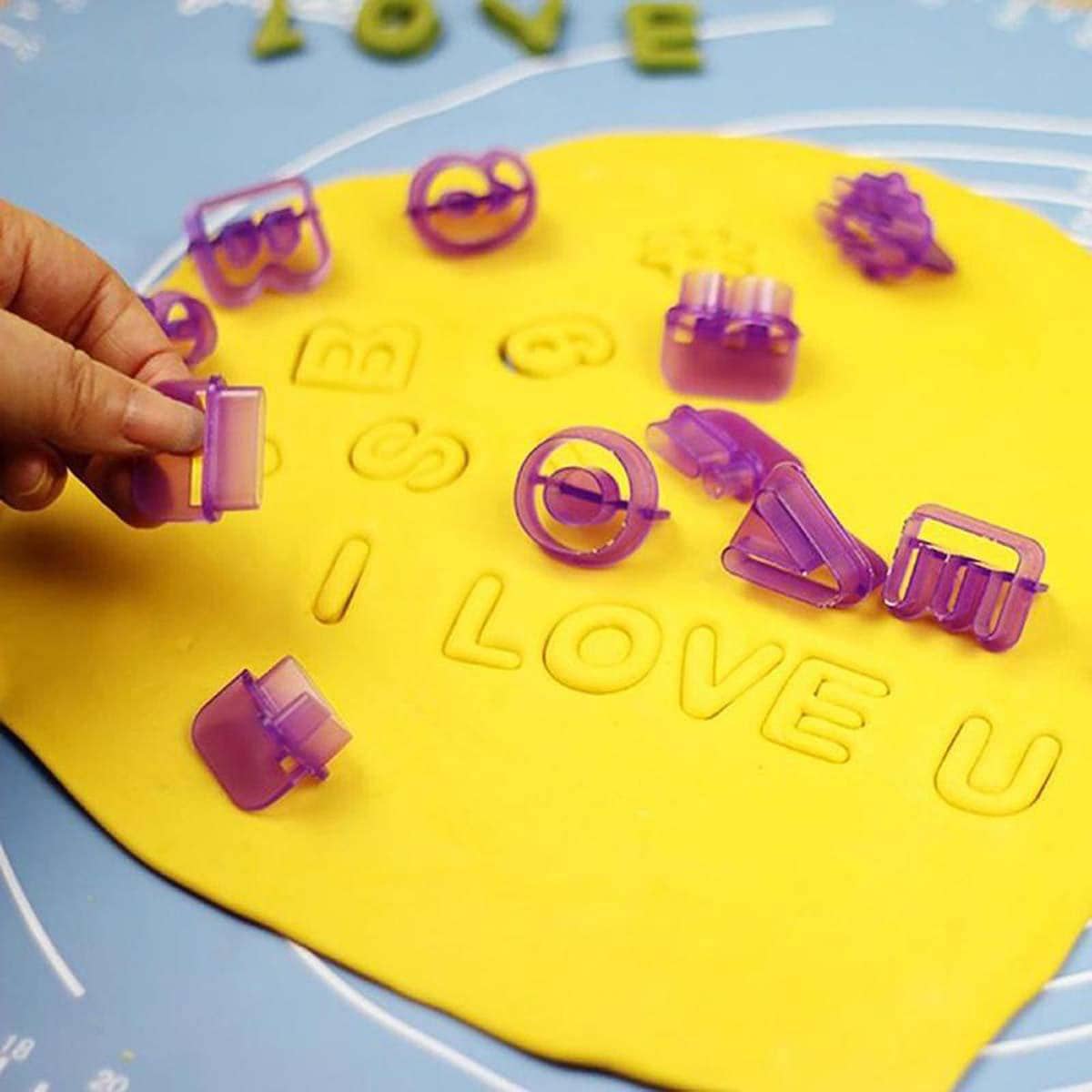 40pcs/ Pack Alphabet Cake Molds Cookie Cutter Figure Letter DIY Fondant