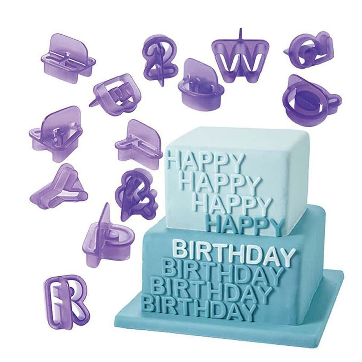 40pcs/ Pack Alphabet Cake Molds Cookie Cutter Figure Letter DIY Fondant