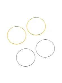 SYMFNY Boucles d&#39;oreilles en argent sterling minimalistes pour les vacances