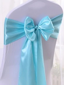 1pc Solid Chair Decoration - Baby Blue - View 1