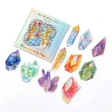 20pcs Holographic Crystal Pattern Assorted Sticker, Creative Multi-Purpose Sticker For DIY Craft, Scrapbooking Back To School - Pink - View 2