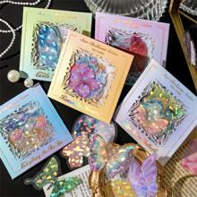 20pcs Holographic Crystal Pattern Assorted Sticker, Creative Multi-Purpose Sticker For DIY Craft, Scrapbooking Back To School - Pink - View 7