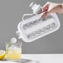 1pc ABS Ice Ball Mold, Simple Clear Easy To Use Ice Ball Bottle For Kitchen - White - View 8
