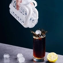 1pc ABS Ice Ball Mold, Simple Clear Easy To Use Ice Ball Bottle For Kitchen - White - View 7