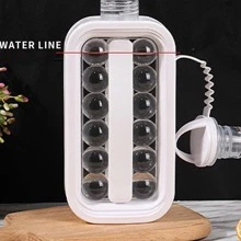 1pc ABS Ice Ball Mold, Simple Clear Easy To Use Ice Ball Bottle For Kitchen - White - View 5