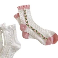 5 đôi tất thủy thủ đoàn in hoa - Nhiều màu - Xem 5