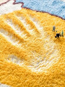 1pc Floral Pattern Rug, Creative Polyester Anti-slip Floor Carpet For Home - Multicolor - View 4