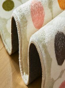 1pc Floral Pattern Rug, Creative Polyester Anti-slip Floor Carpet For Home - Multicolor - View 6