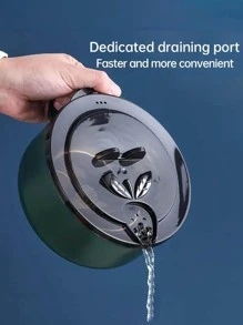 Cuenco Multifuncional Para Fideos Instantáneos De Acero Inoxidable, Cuenco Para Fideos Instantáneos De Gran Capacidad Con Tapa, Cubiertos Portátiles De Doble Propósito Con Tapa A Prueba De Quemaduras, Lonchera Para Estudiantes - Verde Oscuro - Ver 5