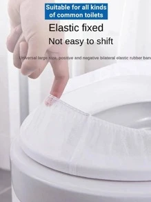10pcs Disposable Toilet Seat Cover Bathroom Decor Summer - White - View 5