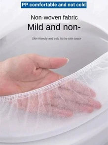 10pcs Disposable Toilet Seat Cover Bathroom Decor Summer - White - View 6