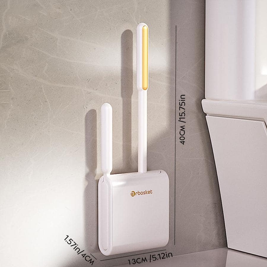 1入組浴室清潔工具,壁掛式馬桶刷支架帶馬桶刷和清潔刷,矽膠馬桶刷套裝適用於廁所清潔在家庭