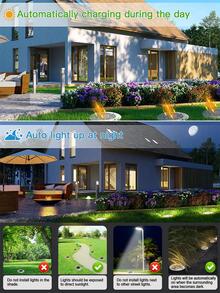 1 件 8LED 不锈钢太阳能草坪灯，现代黄色太阳能路径灯，适用于户外花园装饰