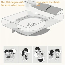 大理石紋樣式床笠套裝不附內芯 - 黑與白 - 查看 4