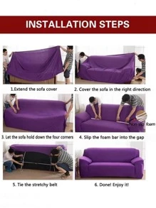 1 Máy Tính Ngô Sang Trọng Spandex Dày Bọc Ghế Sofa, Slouchy Phong Cách Bảo Vệ Nội Thất, Bốn Mùa Đa Năng, chống Trầy Xước, Thảm Sofa - Màu xanh lá cây đậm - Xem 5