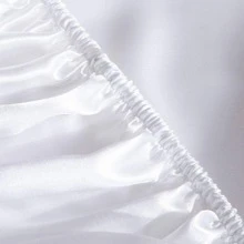 1pc Solid Color Fitted Sheet - White - View 5