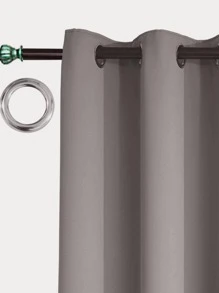 素色1片遮光窗簾 - 銅色 - 查看 4