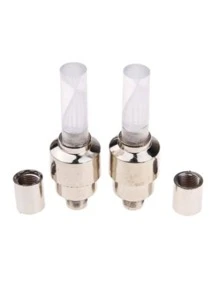 2 Piezas de Luces Led Para Válvula de Bicicleta Llanta de Moto Auto Scooter Patin Electrico Bici Electrica - Multicolor - Ver 3