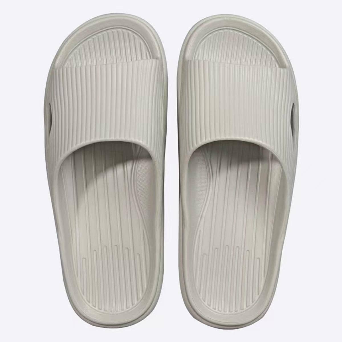 Men Cut Out Slippers, Cool Grey EVA Slides For Indoor - Grey - View 1