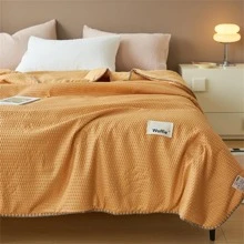 1pc Solid Quilted Bedspread - Mustard Yellow - View 4