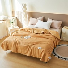 1pc Solid Quilted Bedspread - Mustard Yellow - View 1