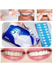 Pack Tiras Blanqueadoras Dentales 5D White x7 Pares Tiras Invisibles - Azul - Ver 2