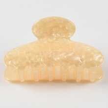 1 kẹp tóc sóng nước Acrylic màu trơn cho nữ - Màu be - Xem 2