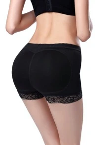Panty Faja Levanta Gluteos Calzon con Relleon Aumenta Pompas para Mujer - Negro - Ver 2