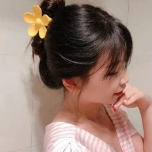 2pcs Flower Design Hair Claw - Multicolor - View 4