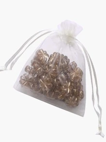 50pcs Drawstring Gift Bag - Beige - View 3
