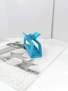 2入組女士素色矩形時尚髮爪適用於頭髮裝飾用品 - 藍色 - 查看 5