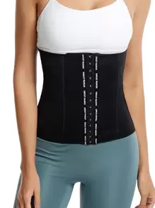 Sports Outdoor 1pc Letter Graphic Synthetic Rubber Breathable Fitness Waist Belt Shapewear Waist Trainer Corset Gym Accessories