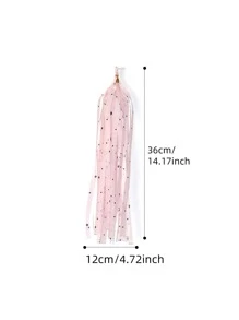 5入組星星圖案派對流蘇掛飾 - 粉色 - 查看 3