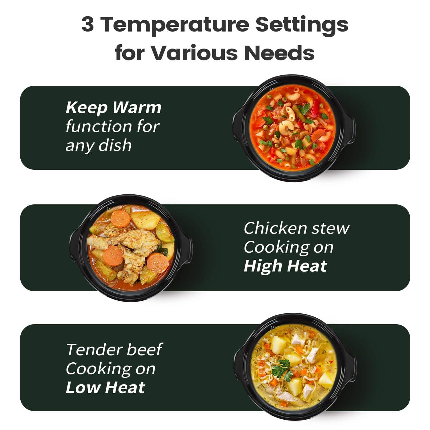 KOOC Small Slow Cooker, 2Quart, Free Liners Included for Easy Cleanup