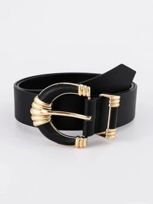 Thắt lưng khóa kim loại nam - màu đen - Xem 3