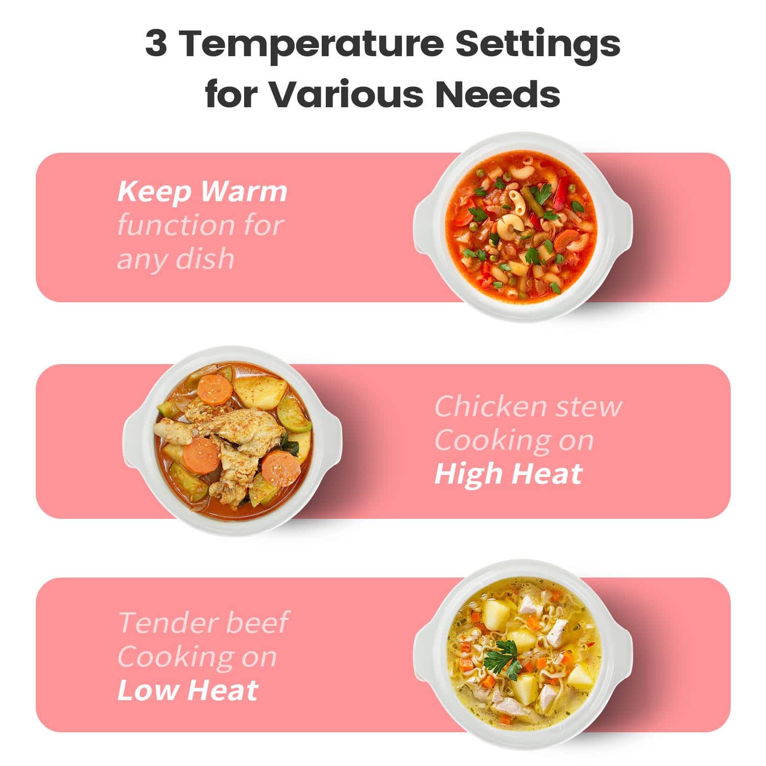 KOOC Small Slow Cooker, 2Quart, Free Liners Included for Easy Cleanup