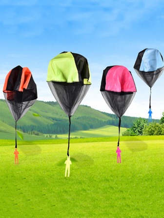 1入組撞色降落傘創意手掌玩具適用於兒童