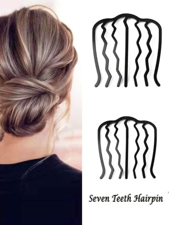 1 pasador de pelo liso para uso diario informal.