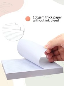 Index Cards,4 X 6Inch Ruled Lined White Index Note Cards, Assorted Color Ruled,100-Count - White - View 3