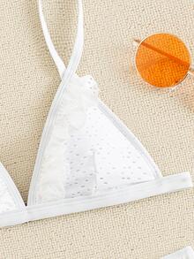 Schiffy 荷叶边三角比基尼 夏季 - 白色 - 查看 4