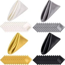 6入組素色餐巾布 - 黑色 - 查看 3